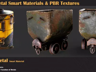 30 Metal Smart Materials and PBR Textures - VOL 09   Texture