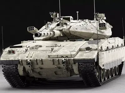 Tank Merkava MK2D 3D Model 3D model