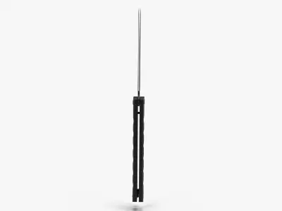Balisong Butterfly Knife Black Low-poly 3D model