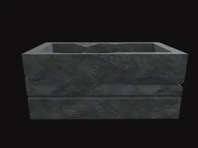 Medieval Slack Tub V02 Low-poly 3D model