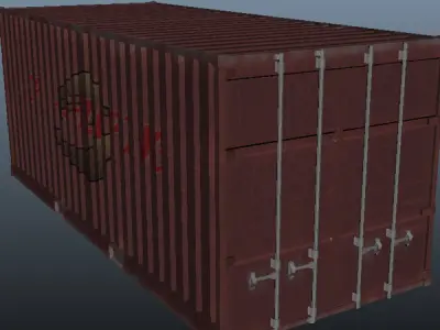 ISO Container Low-poly 3D model