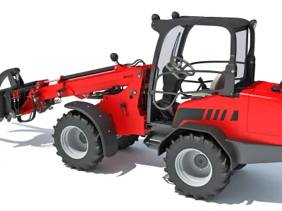 Telehandler Forklift 3D model buy