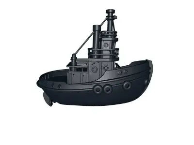 Classic Wooden Boat 3D Model 3D print model