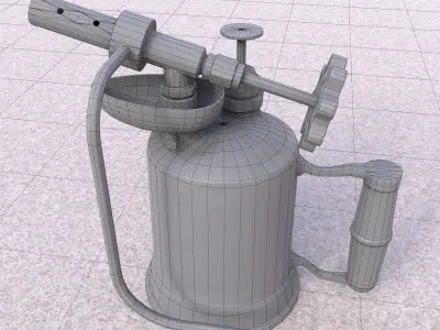 Old Vintage Blowtorch  Low-poly 3D model