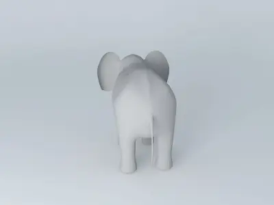 Elephant with tusks Free 3D model