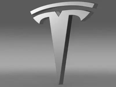 Tesla wheel Logo  3D model