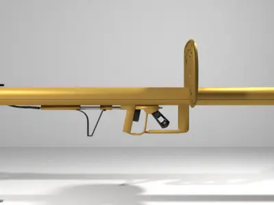 Rocket Launcher - Shoulder-fired - Raketenpanzerbuchse with Shie 3D model