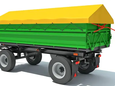 Farm Trailer 3D model