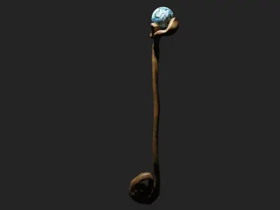 Magic staff Low-poly 3D model purchase