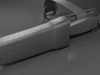 Dving Knife Low-poly 3D model