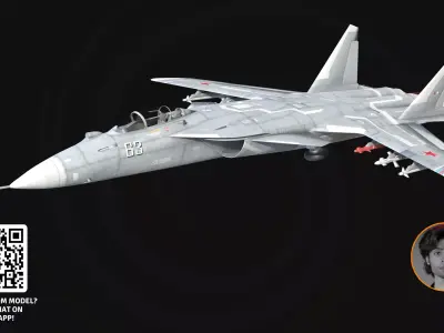 Alpha X Fighter Jet 3D Model - Advanced Military Aircraft 3D model