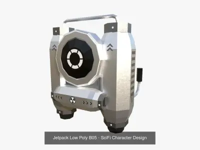 05 Jetpack Low Poly B Collection - SciFi Character Design