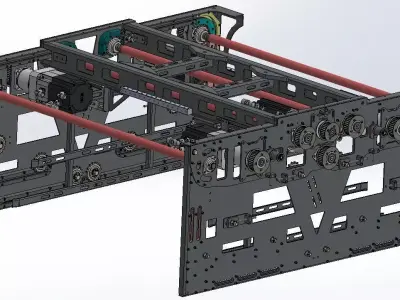 Robot Palletizer Motorised Gripper 3D CAD Model  3D model