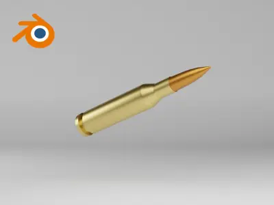 Sniper rifle bullet 50 BMG Cartidge 3D model
