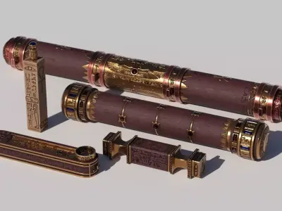 OB 02 Egyptian Necromancer Kit - Containers 02 Low-poly 3D model