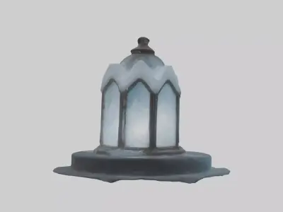 Ice lantern Model Low-poly 3D model