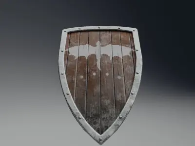 Low Poly Lunar Drake Shield Low-poly 3D model