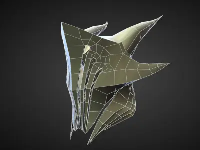 HELMET11 high and low poly Low-poly 3D model
