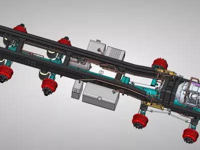 1-1 Scale Tatra Truck Mechanical  3D model