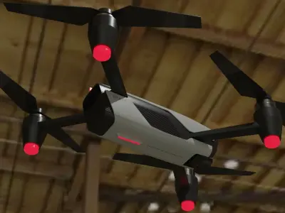 Dji  Drone Low-poly 3D model