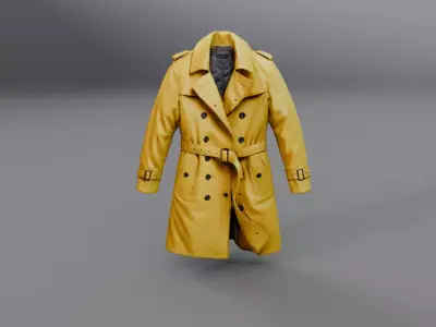 yellow coat 3D model