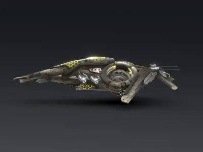 Drone Sci Fi 3D Model Low-poly 3D model