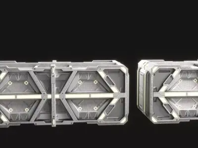 Sci-fi Container v3 Low-poly 3D model