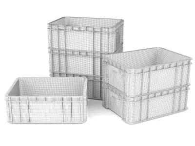 Plastic crate 06 3D model