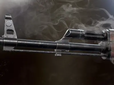 AKM - Kalashnikov Automatic Rifle Modernised Low-poly 3D model