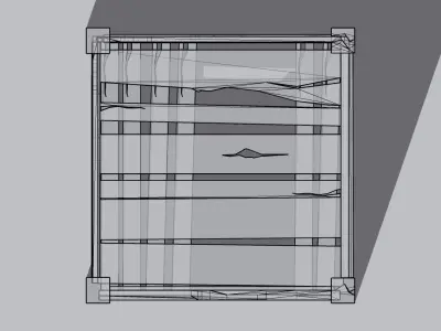 Wooden crate 3D model 3D model