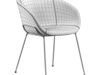 Lee Faux Leather Dining Armchair 3D model