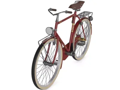 Touring Bike Low-poly 3D model