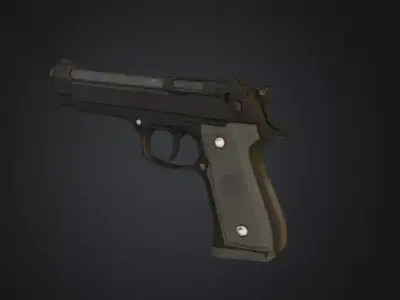 M92 Beretta Pistol 3D Game Ready Low-poly 3D model