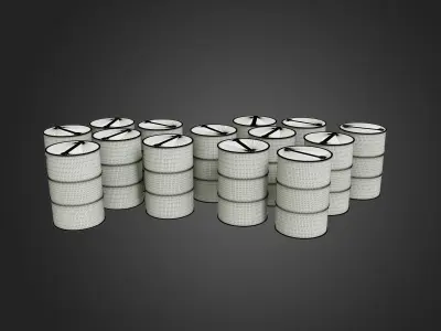 Barrels group of oil 3D model