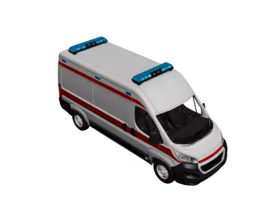 Modern Ambulance Emergency Medical Response Vehicle 3D model