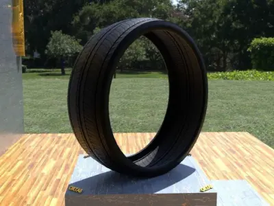ORTAS TIRE NO 15 GAME READY Low-poly 3D model