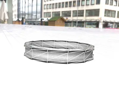 Ring for the  Iron Power Pole 1 - Object 122 Low-poly 3D model
