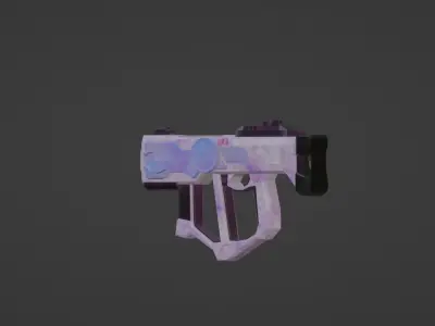 White widow blaster Low-poly 3D model