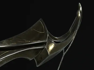 Fantasy Bow Low-poly 3D model