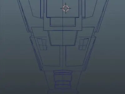 Low poly Imperial Star Destroyer 3D print model