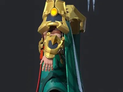 Sword shield Low-poly 3D model purchase