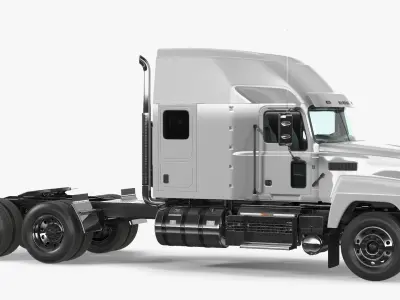 2025 Highway Truck White 3D model
