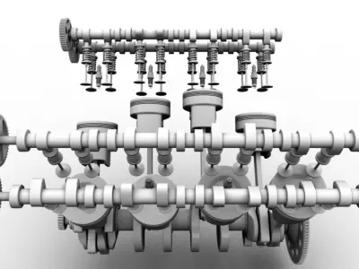 V8 engine 3D model by mjsmke from CGTrader