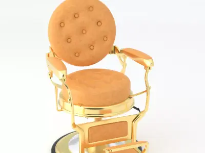 Alesso Professional Barber Chair brown 3D model