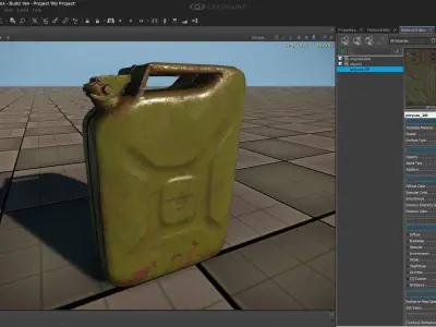 Soviet old rusty canister 20L Low-poly 3D model
