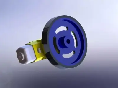 Motorreductor con llanta Free 3D model