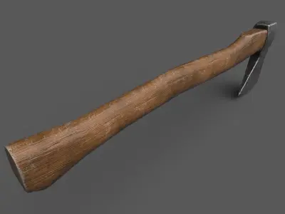 Worn Axe Low-poly 3D model