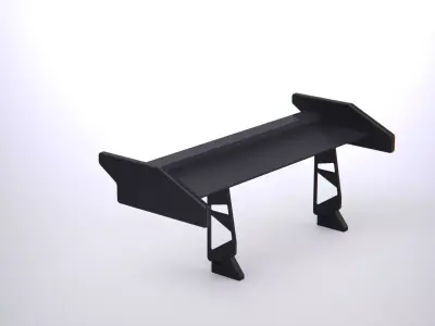 Carbon spoiler automotive style tuning 3D model