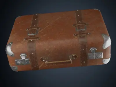 Suitcase PBR low-poly Low-poly 3D model