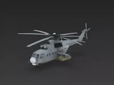 Naval Anti-Submarine Warfare ASW Helicopter 3D Model Low-poly 3D model